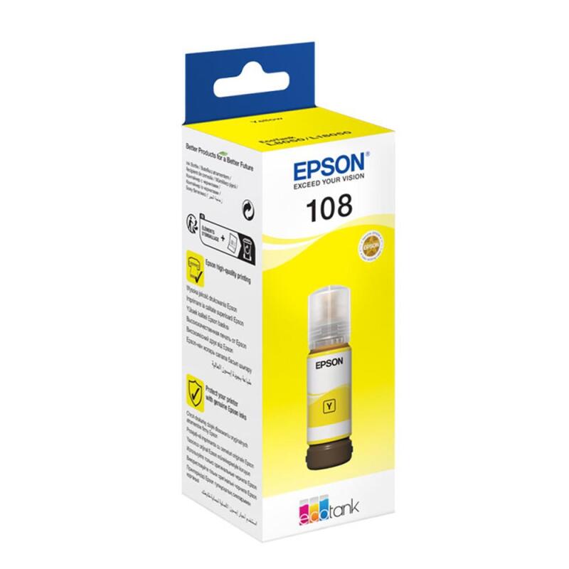 Epson T09C44 108 Yellow Sarı Şişe Mürekkep T09C44A L18050/L8050