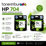 HP CN692AE + CN693AE 704 Siyah + Renkli Kartuş Seti