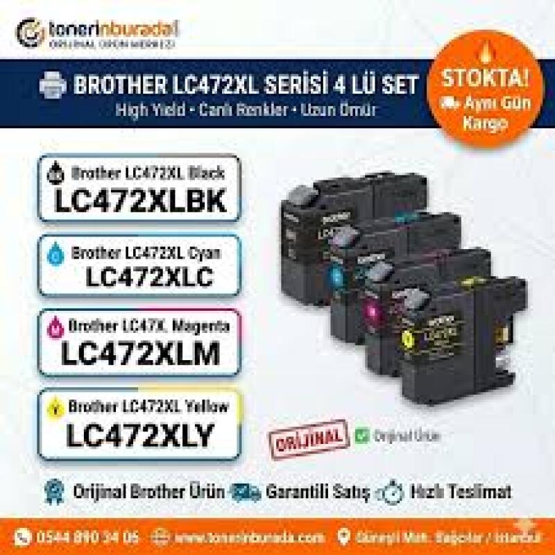 Brother LC472XL Serisi 4 lü Kartuş MFC-J2340/J3540/J3940