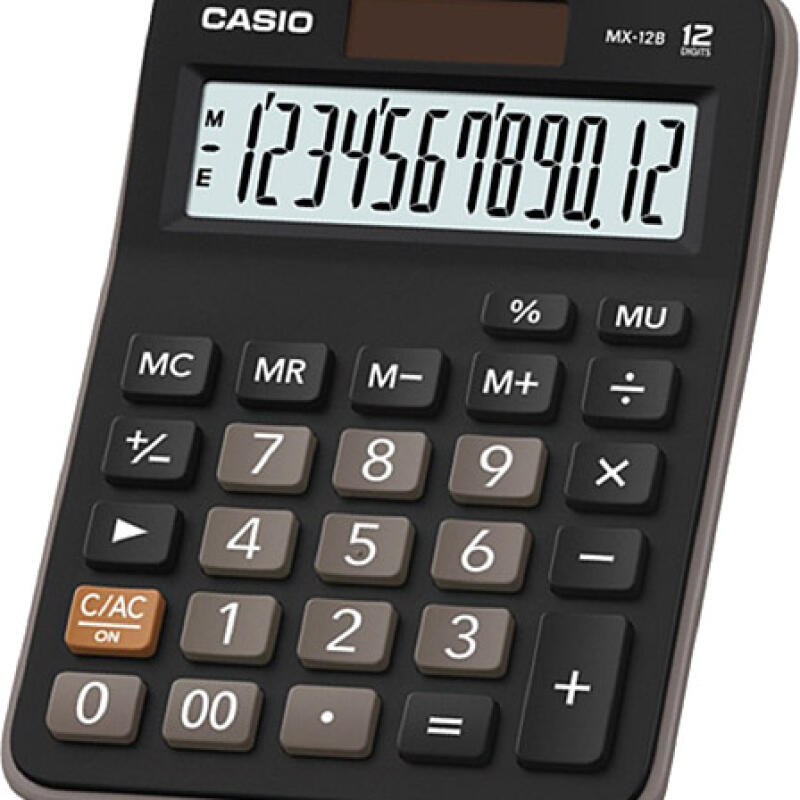 CASIO MX-12 B SİYAH HESAP MAKİNESİ 12 HANE MASA ÜSTÜ