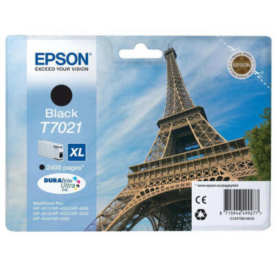 Epson T7021XL C13T70214010 Siyah Yüksek Kapasiteli Orijinal Kartuş Pro WP-4015DN