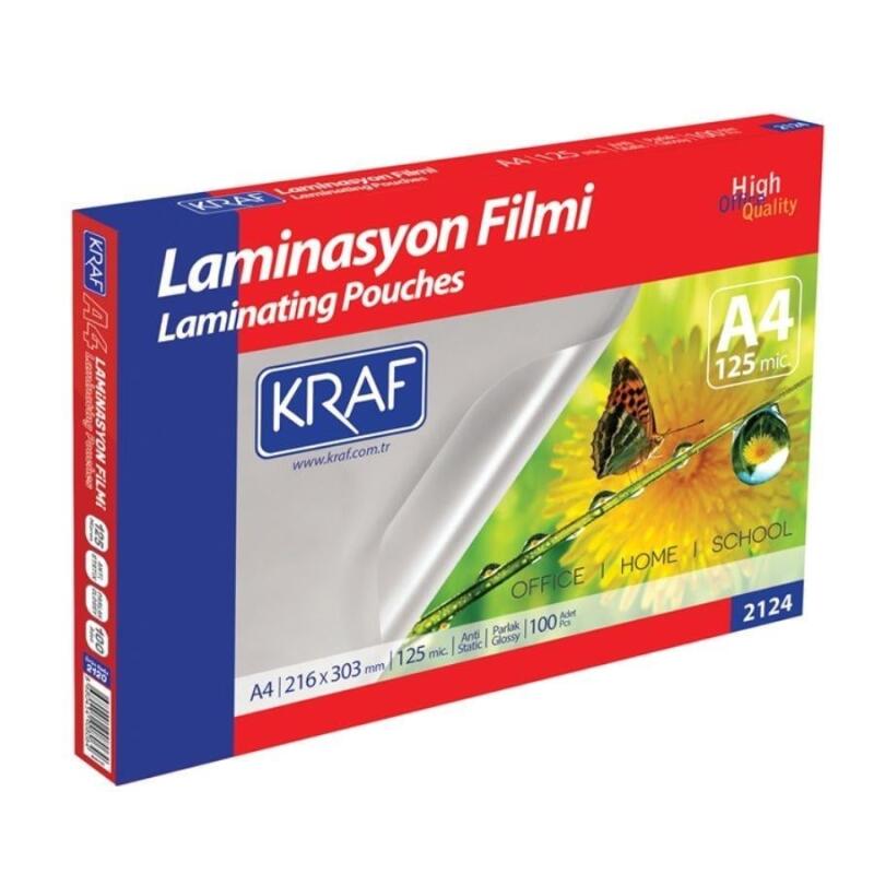 Kraf Laminasyon Filmi Parlak A4 100 Mic 100lü (2120