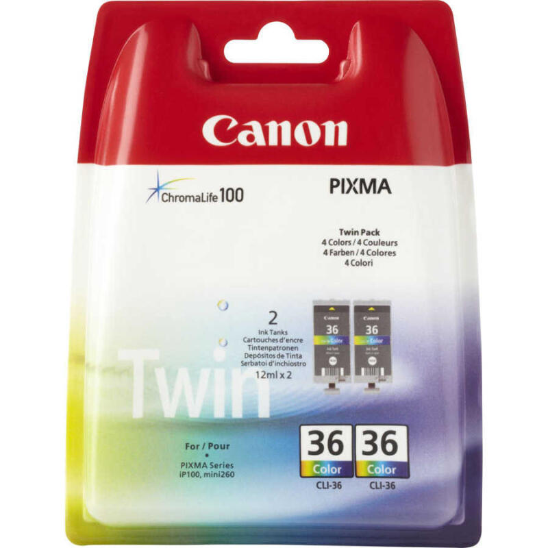 Canon Clı-36-1511B018 Renkli Orijinal Kartuş İkili Paket IP100