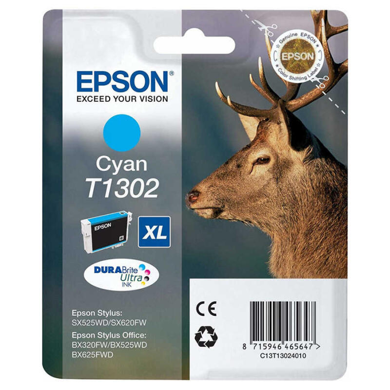 Epson T1302-C13T13024020 Mavi Orijinal Kartuş
