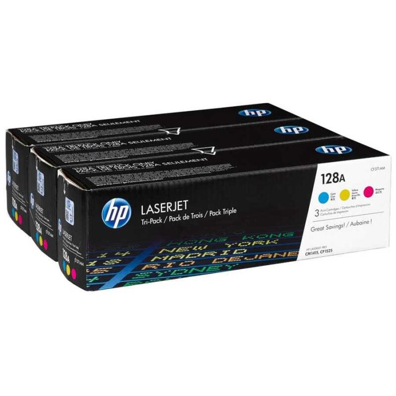 Hp 128A-Cf371Am Orijinal Renkli Toner Ekonomik Paket