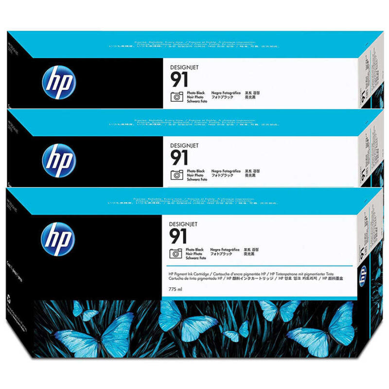 Hp 91-C9481A Foto Siyah Orijinal Kartuş 3Lü Paket
