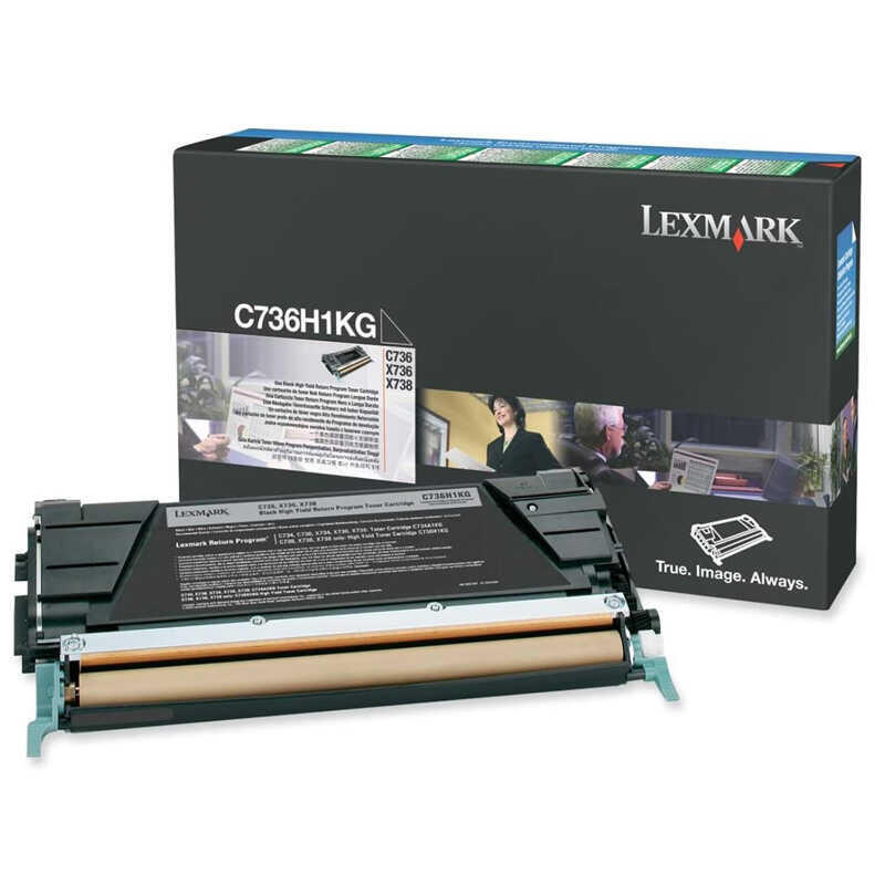 Lexmark C736-C736H1Kg Siyah Orijinal Toner Yüksek Kapasiteli