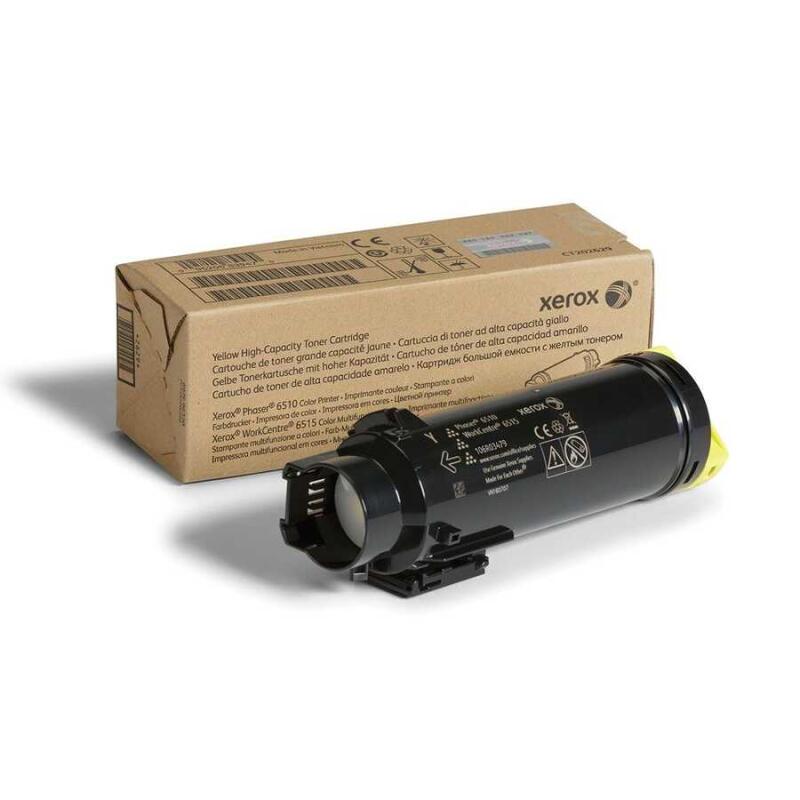 Xerox Phaser 6510-106R03487 Sarı Orijinal Toner Yüksek Kapasiteli